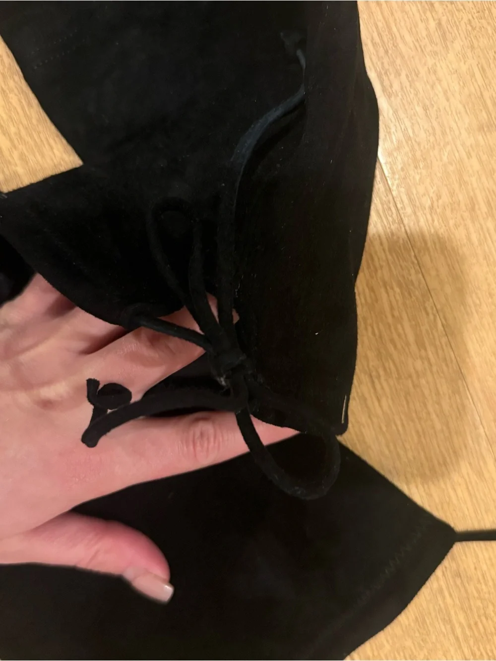 Stuart Weitzman Black Over-the-Knee Suede Heeled Boots